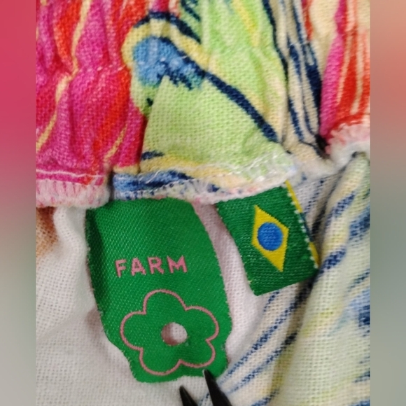 FARM RIO LINEN BLEND TUCAN TROPICAL SKIRT - Picture 9 of 9